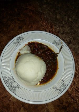 A picture of Pounded yam.