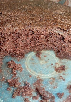 Una foto de Bizcochuelo en microondas sin tacc chocolatoso