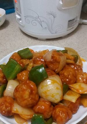 Foto resep Asam manis bola bola ayam