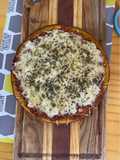 Pizza crocante de harina de garbanzo y calabaza