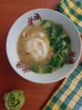 Pokcoy telur rebus ceplok