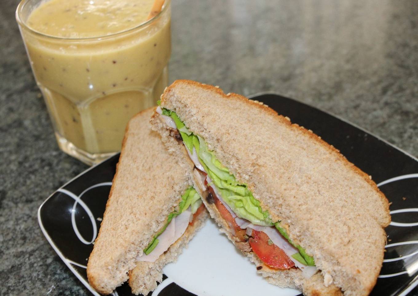 Sándwich ligero para llevar al trabajo o escuela