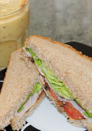 Una foto de Sándwich ligero para llevar al trabajo o escuela