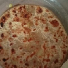 Aloo paratha A picture of Aloo paratha.