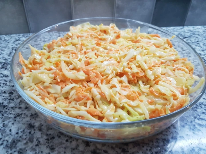 Manera fácil Hacer Ensalada Coleslaw  que Muy delicioso