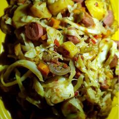 A picture of Diced sausage sauce💕.