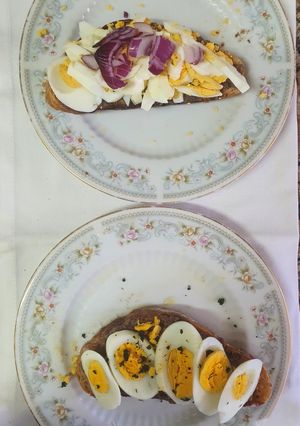 Una foto de Bruschetta con crema de boquerones