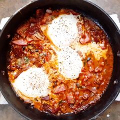 A picture of Italian egg bake (Shakshuka).