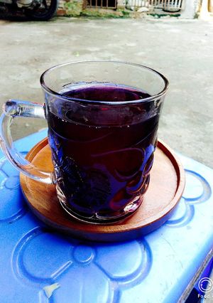 Hình của món Trà hoa đậu biếc.