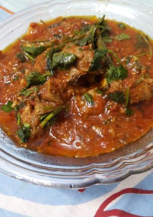 A picture of Kachy masaly ka gosht.