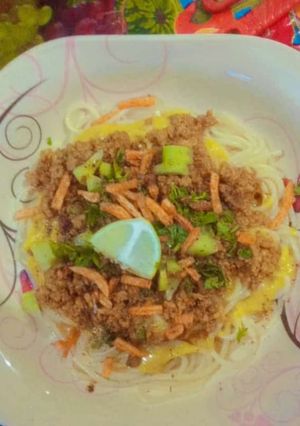 A picture of Spaghetti with spicy Ground Beef.
