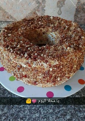 صورة لوصفة كيكة بالسكر واللوز