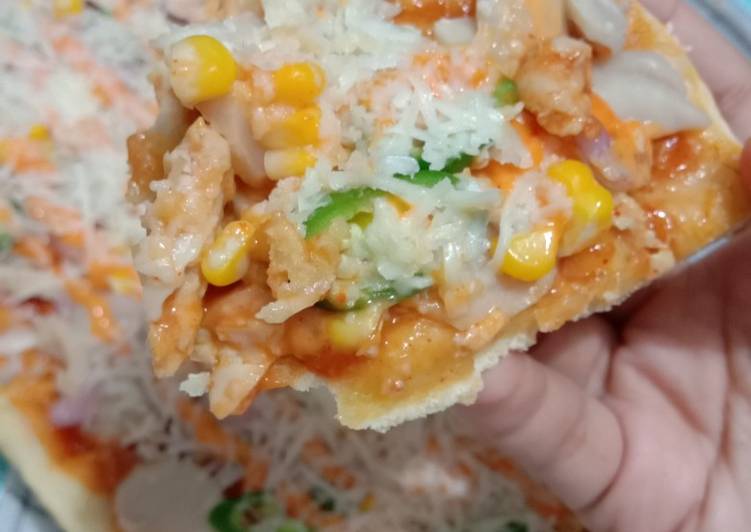 Cara Gampang Menyiapkan Simple pizza, Sempurna
