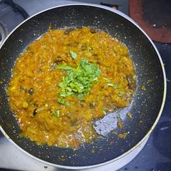 A picture of Baingan Bharta(Kathiyawadi sabji).