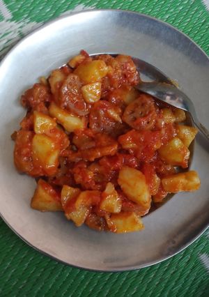 A picture of Aaloo bhae vegetable.