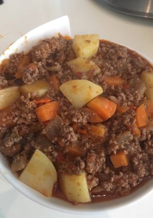 Una foto de Carne molida con papas