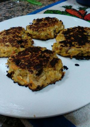 Una foto de Croquetas de zapallitos, manzanas y zanahorias