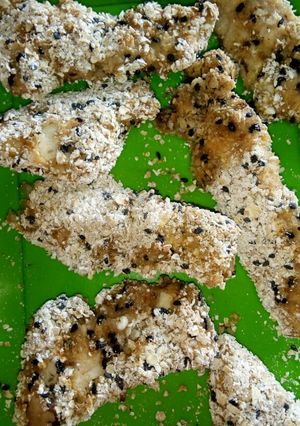 Una foto de Deditos de pollo rebozados con avena