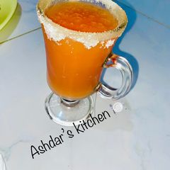 A picture of Watermelon carrot,orange juice and apple drink😋😋.