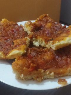 Una foto de Pizza Casera con Polvo de Hornear 😁✨✨✨