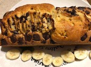 Une photo de Cake pomme/banane/chocolat