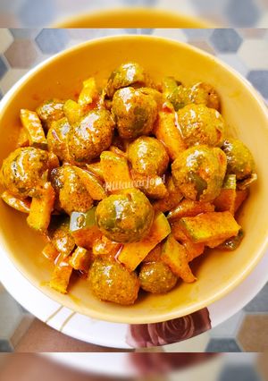 A picture of Gunda keri pickle recipe.