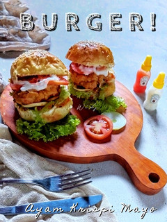 Foto resep Burger Ayam Krispy Mayo Dengan Homemade Bun