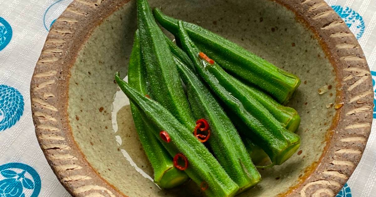 Japanese Okra Pickles Recipe by Aunty Eiko's international cuisine ...