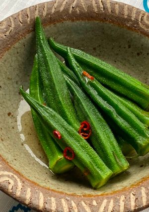 A picture of Japanese Okra Pickles.