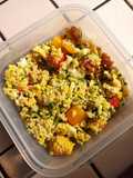 Cous cous alle verdure e uovo sodo