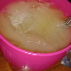 A picture of Pineapple 🍍 and ginger drink.