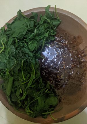 Foto resep ✨Daun Ubi Rambat Rebus + Sambel Brambang Asem✨