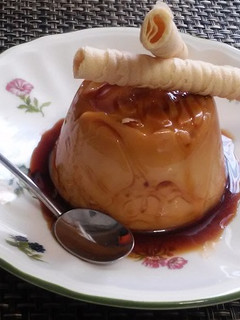 Una foto de Flan de cacahuete