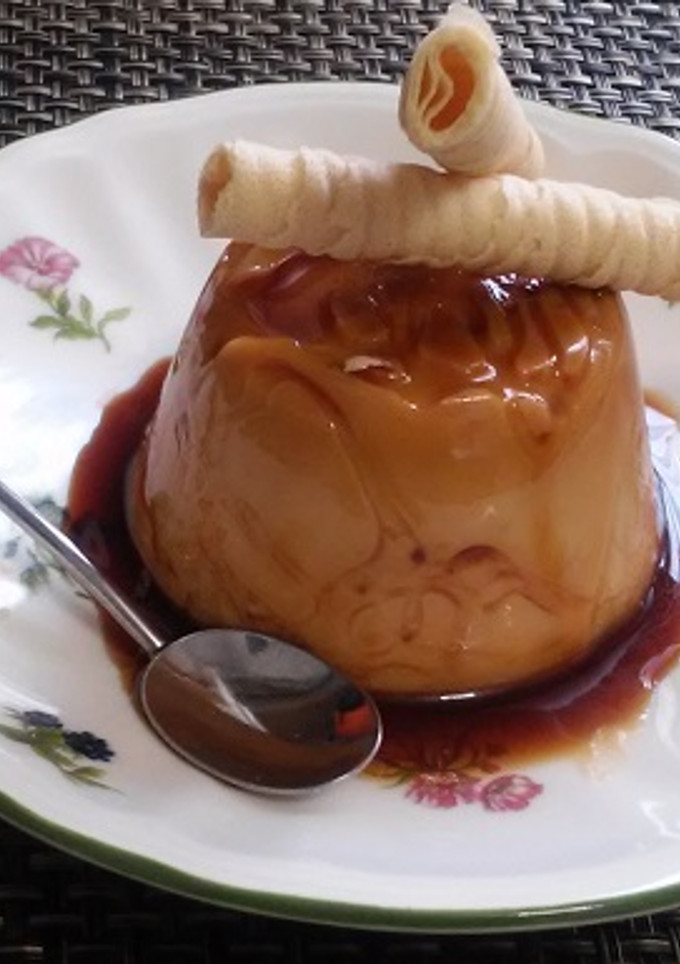 Una foto de Flan de cacahuete
