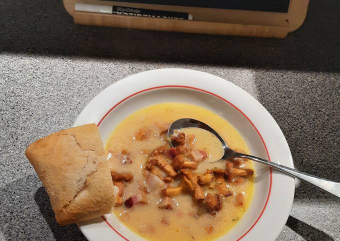 Einfache Pfifferlingcremesuppe