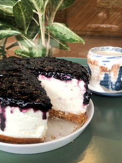 Foto resep Unbaked Blueberry Cheese Cake