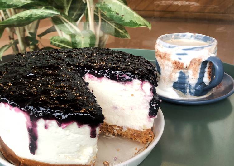 Unbaked Blueberry Cheese Cake