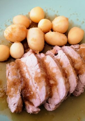 Una foto de Solomillo de cerdo con patatas