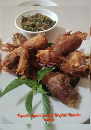 Foto resep Kepala Ayam Goreng Ungkeb Bumbu Instan