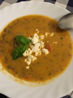 Paprikasuppe mit Hack und Feta Rezepthauptbild