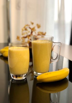 Une photo de Smoothie banane - orange
