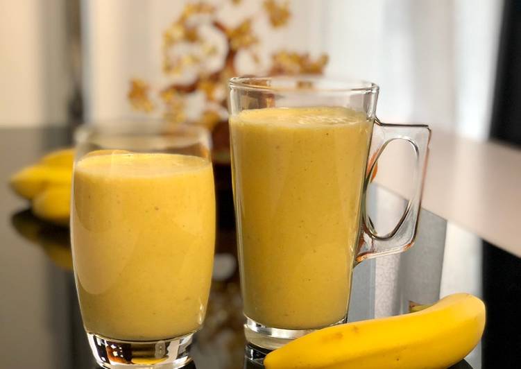 La façon simple de faire des recettes Smoothie banane - orange Délicieux garanti