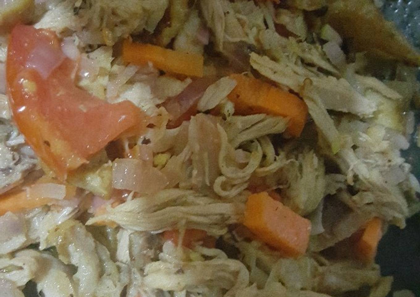 Carne mechada o ropa vieja de cerdo