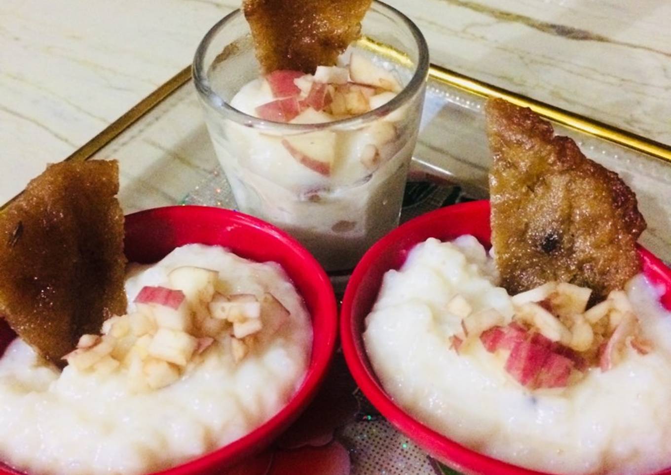 Apple Rabri with Malpua