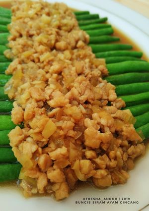 Foto resep Buncis Siram Ayam Cincang