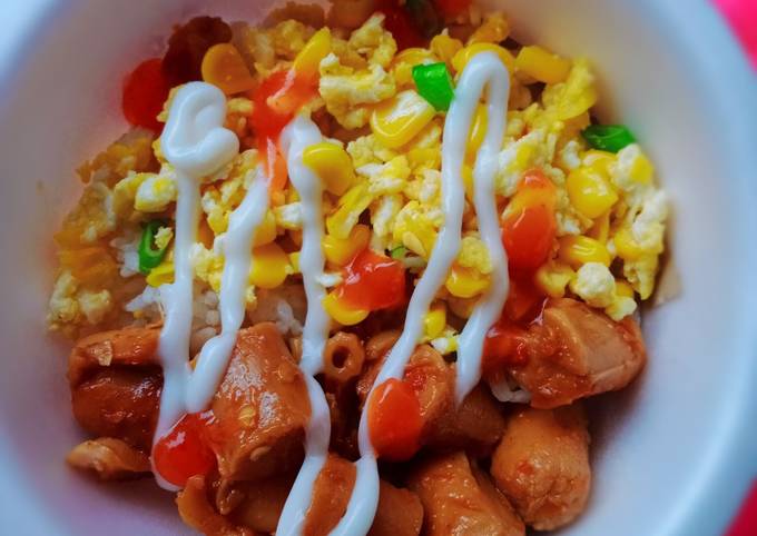 Resep Rice Bowl Sosis Jeletot+orak Arik Telur Jagung Manis Oleh Tiara ...