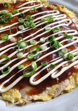 A picture of Okonomiyaki Omelette.