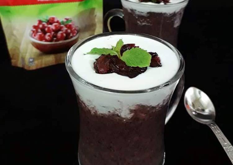 Recipe of Homemade Black Rice Cranberry Pudding With Cranberry Compote