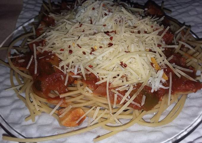 Recipe: Yummy Xtra Thick & Chunky Veggie Spaghetti 🍝