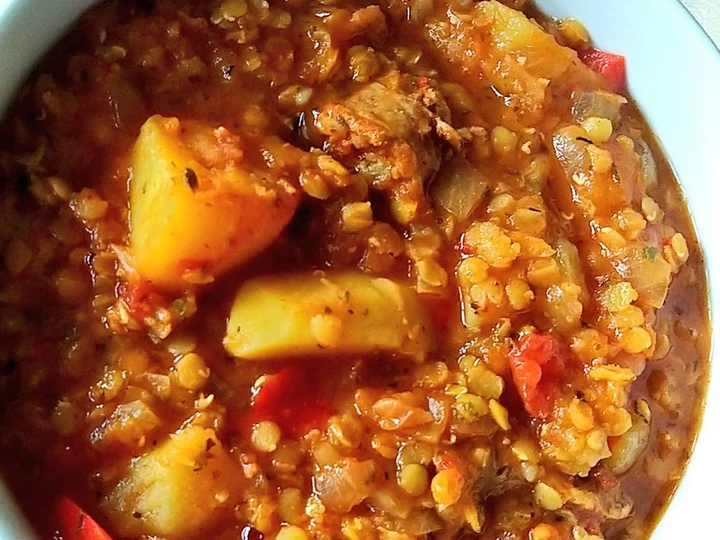 Recipe Spicy Sausage and Lentil Casserole the So Delicious Tasty